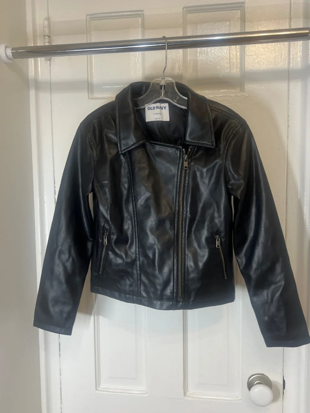Old Navy black moto